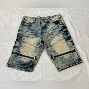 Lion Dynasty Denim Shorts Men’s 38 Slim